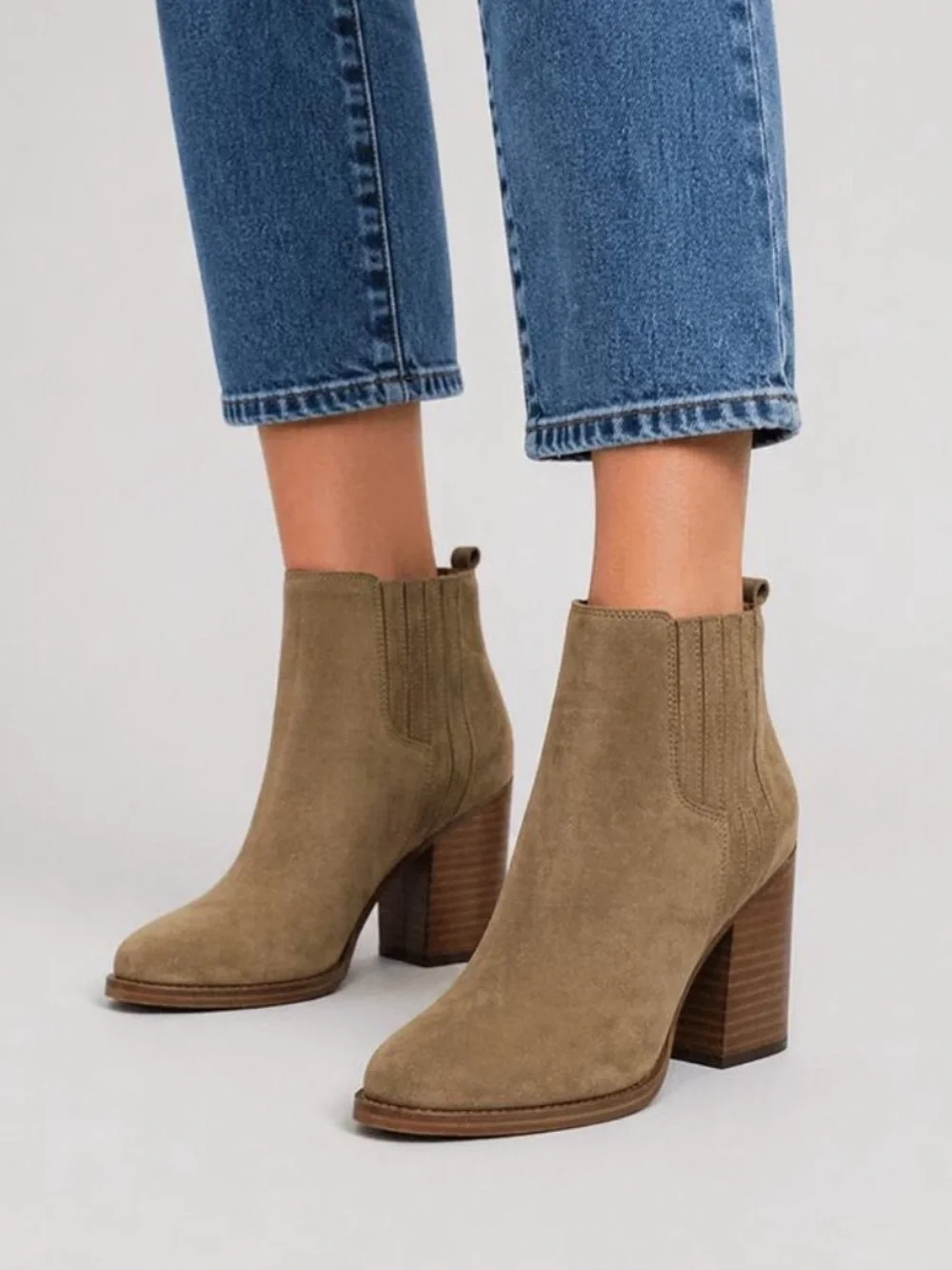 Marc Fisher Marela Calf Ankle Boots Dark Natural Brown Suede size 9 $159